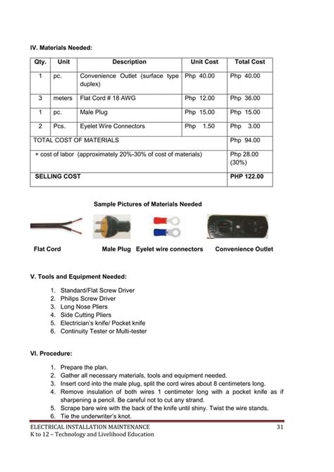 K To Electrical Learning Module Pdf