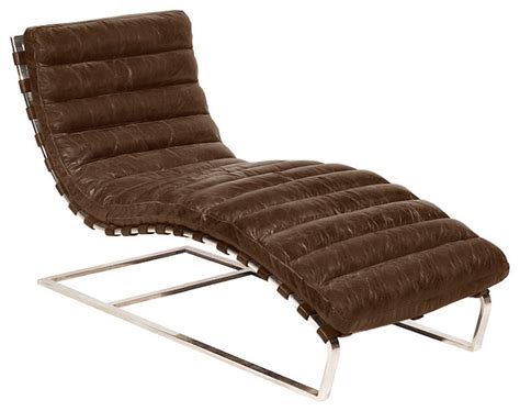 Modern Selections - Oviedo Leather Chaise Lounge & Reviews | Houzz