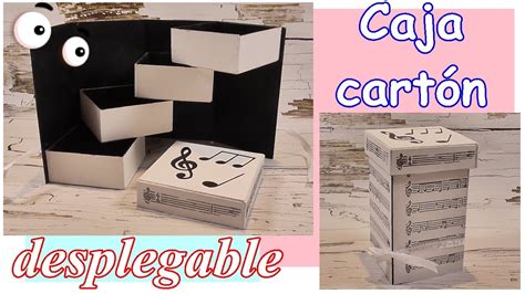 Caja organizadora desplegable hecha con cartón Ideas para reciclar y