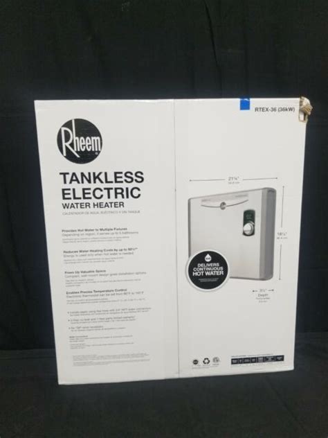 Rheem Rtex 36 Electric Tankless Water Heater For Sale Online Ebay