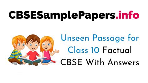 Unseen Passage For Class 10 Factual Cbse With Answers Cbse Sample Papers