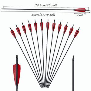 Toparchery Lot De Fl Ches D Arc En Carbone De Pouces Pour Tir L