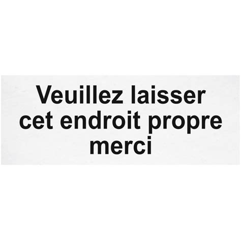 Plaque De Porte Veuillez Laisser Cet Endroit Propre Refz565 Sticker