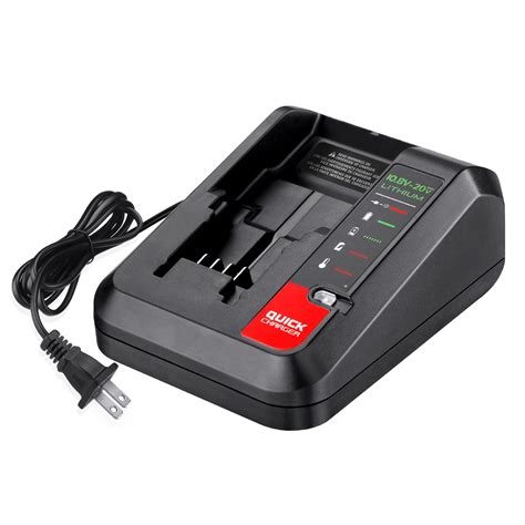 Powerextra 20V Max Quick Battery Charger For Porter Cable Black