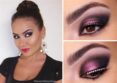 Smokey Eyed Valentine Purple Burgundy Black Shades Lip Makeup