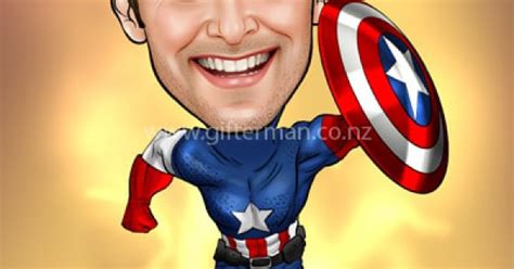 Caricatures Captain America Caricature Hand Drawn From Photos Terman