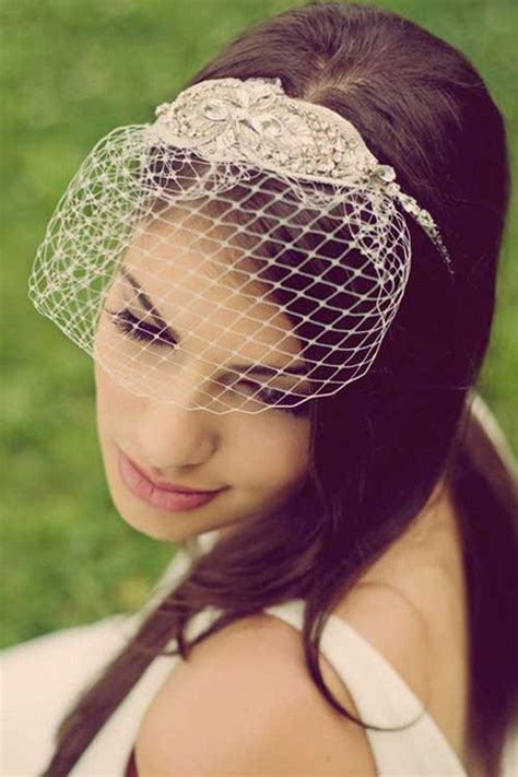 Hairband With Birdcage Veil Unique Wedding Accessories Headband