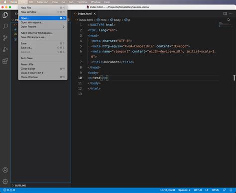 Open A Project Folder Vs Code Simple Dev