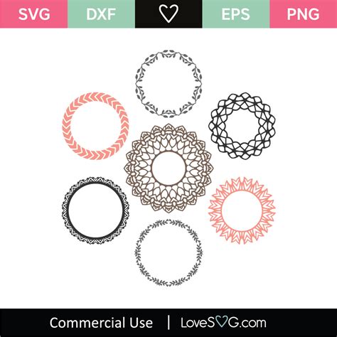 Circle Monogram Frame Svg 239 File For Free