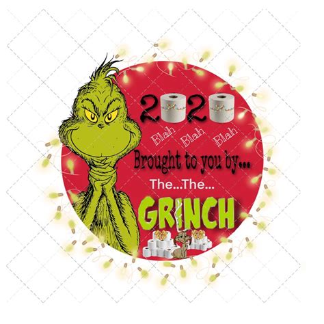 The Grinch 2020 round toilet design paper printable funny | Etsy