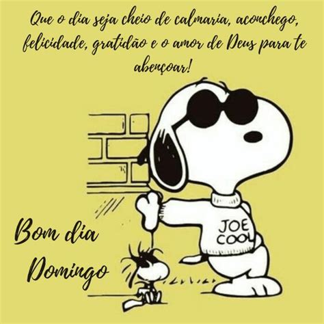 Imagens De Bom Dia Domingo Snoopy Mensagens Bonitas