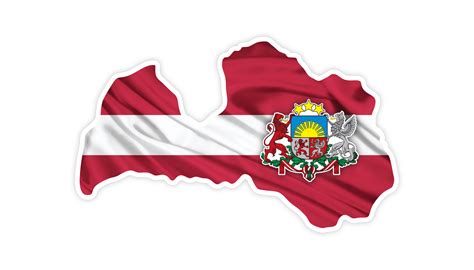 Latvian Coat Of Arms Country Flag