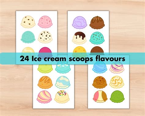 Count The Ice Cream Scoops Printable Preschool Math Counting 1 20