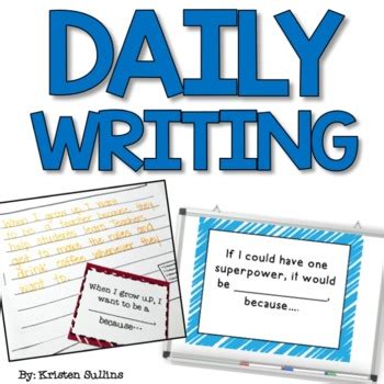 Daily Writing Journal Prompts And Station Task Cards By Kristen Sullins