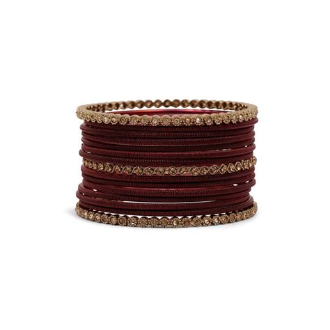 Radiant Bangle Set In Maroon Bangle Set Bangles Light Topaz