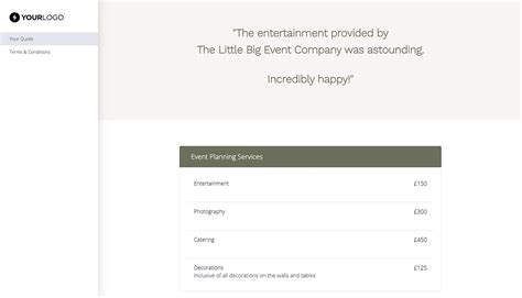 Free Event Planner Quote Template Better Proposals