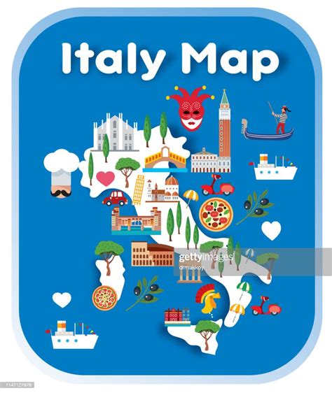 Cartoon Map Of Italy High Res Vector Graphic Getty Images