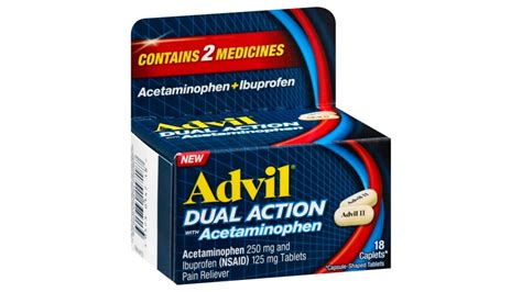 Advil Dual Action With Acetaminophen Caplets 18 Ct Delivery Near Me Doordash