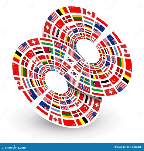 International Flags Globe Royalty Free Stock Image Cartoondealer