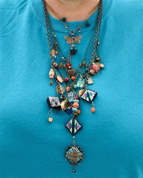 Boho Charm Necklace Vintage Inspired Jewelry Charm Necklace Necklace