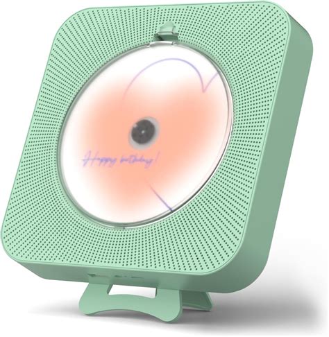 Yintiny Lindo Reproductor De CD Verde Con Bluetooth 5 0 Reproductor De