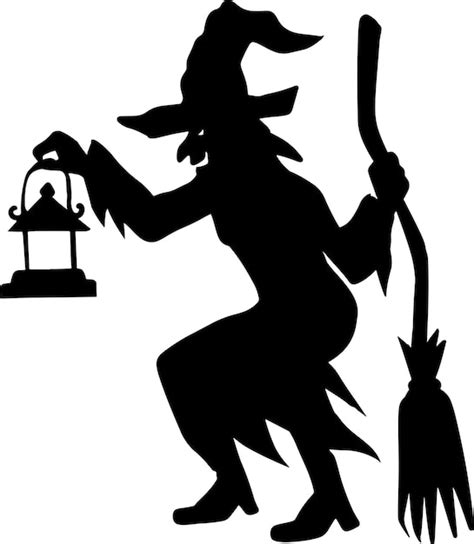Premium Vector Witch Silhouette