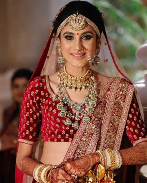 Sabyasachi Lehenga In Maroon Prettiest Traditional Wedding Jewelry