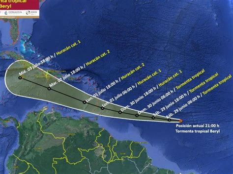 Se Forma La Tormenta Tropical Beryl En El Atl Ntico Sigue Su