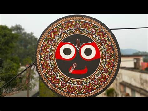 Dot Mandala Art Of Lord Jagannath Dot Art On Canvas Dot Painting