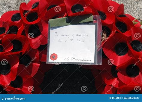 Remembrance Day Poppy Wreath Stock Photography 4445480