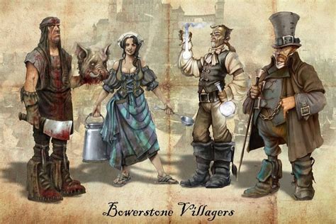 Bowerstone Villagers From Fable Ii Fables Fable 2 Character Design