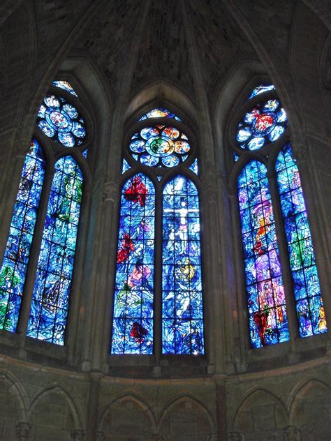 Wikipedia Commons 9 91 Chagall Windows Reims Cathedral  Stained