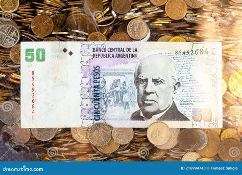 Argentine Pesos Banknote Peso Argentino Fifty Pesos Bill