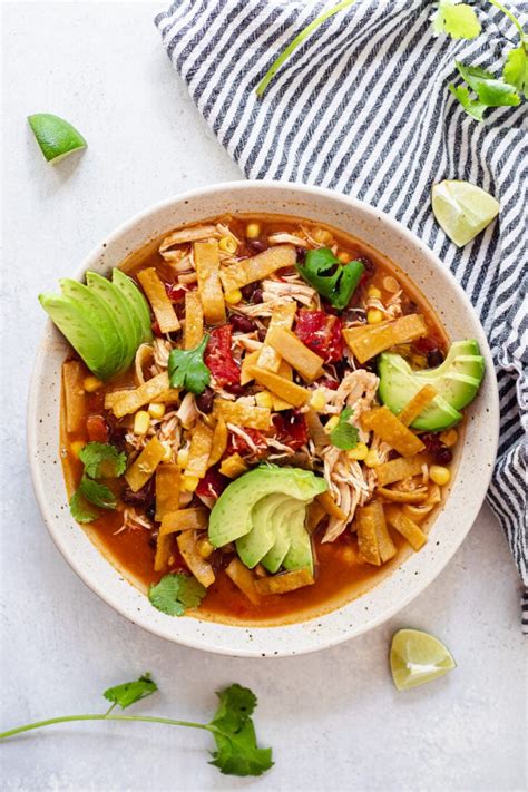 Slow Cooker Chicken Tortilla Soup Dump And Go Real Food Whole Life