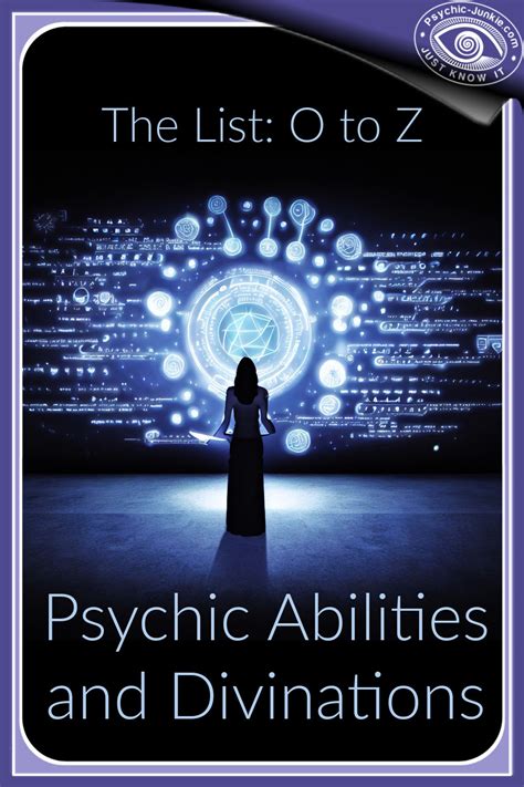 Complete List Of Psychic Abilities And Divinations: O - Z