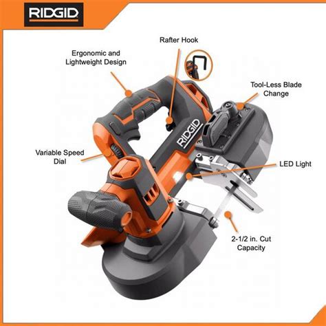 Ridgid R B Ac Sbn V Cordless Compact Band Saw With Ah