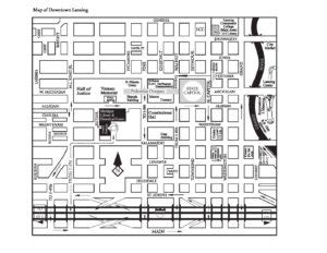 Lansing Downtown Map Printable