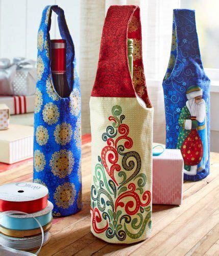 Holiday Wine Bottle T Bags Free Sewing Pattern By Joyce Decunzo