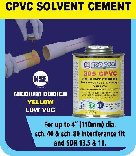 Medium Duty Yellow Colour Cpvc Solvent Cement At Best Price In