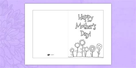 Mother's Day Card Template | Primary Resource | Twinkl