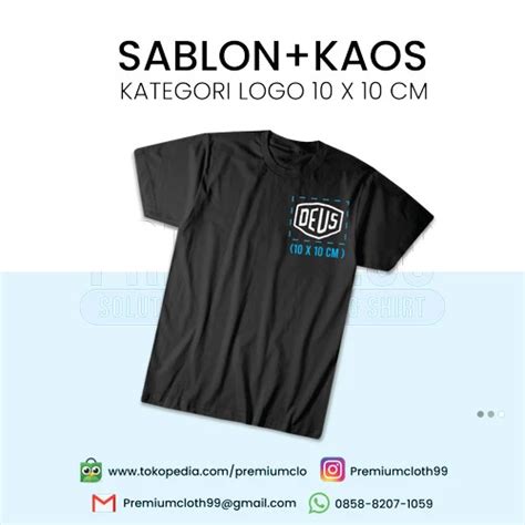 Jual Sablon Kaos Custom Kategori Logo Dada Kiri Sablon Satuan Xxl