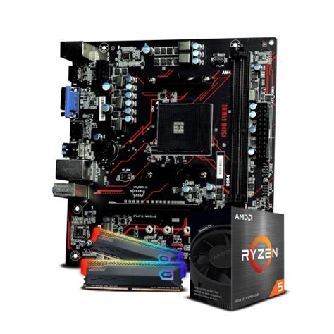 Kit Upgrade AMD Ryzen 5 5600 Placa Mãe SuperFrame A520M Gaming