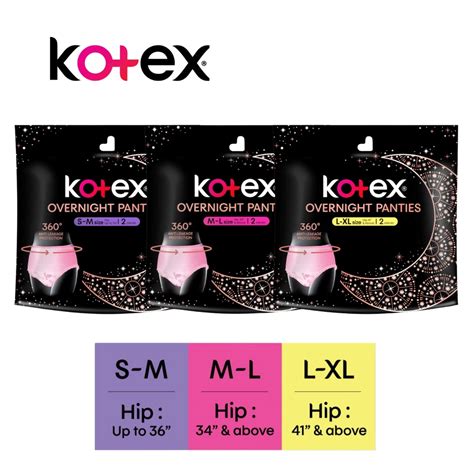 Kotex Overnight Panties S Xl 2pcs Shopee Malaysia