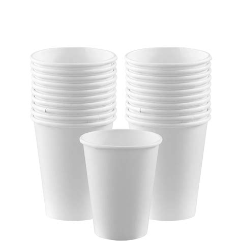 White Paper Cups 20ct 9oz Party City