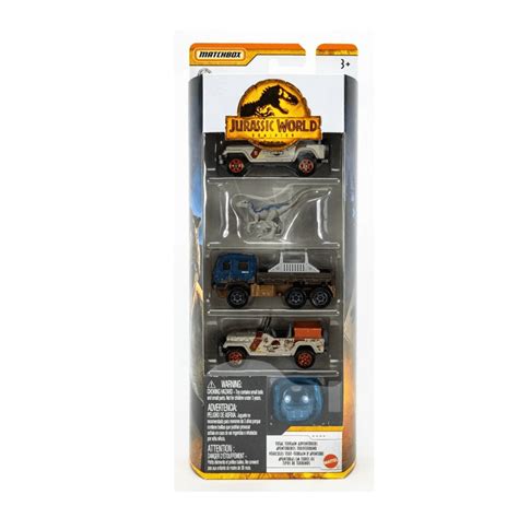 Pack Jurassic World Matchbox 5 Pzs Carros Opción A shop