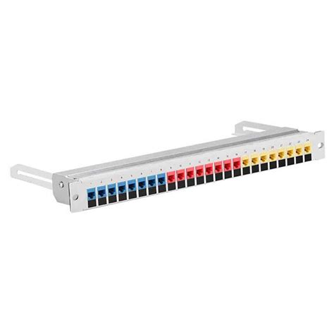 Patch Panel Modularny Wysuwany 19 1U 24 Porty Szary WISP PL