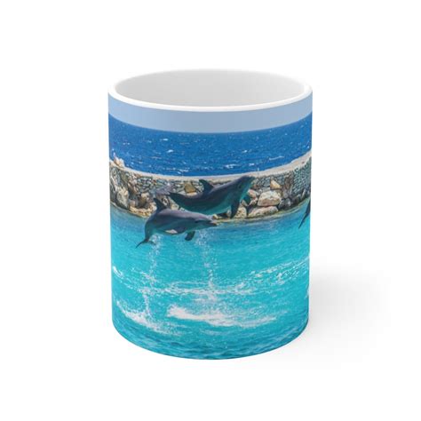 Dolphin Gift Dolphin Mug Dolphin Coffee Cup 11 Oz Etsy