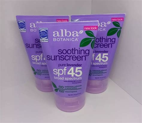 X Alba Botanica Soothing Sunscreen Pure Lavender Spf Oz Water