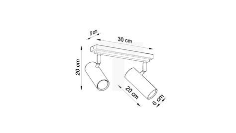 Plafon Direzione Czarny Sollux Lighting Tim Sa