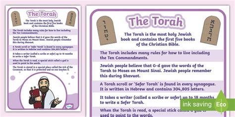 The Torah Facts Display Poster Professor Feito Twinkl